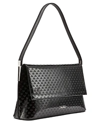 Calvin Klein Women's Verne Signature Embossed Flap Shoulder Bag
