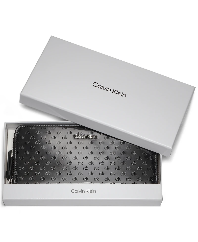 Calvin Klein Women's Moon Signature Embossed Boxed Wallet