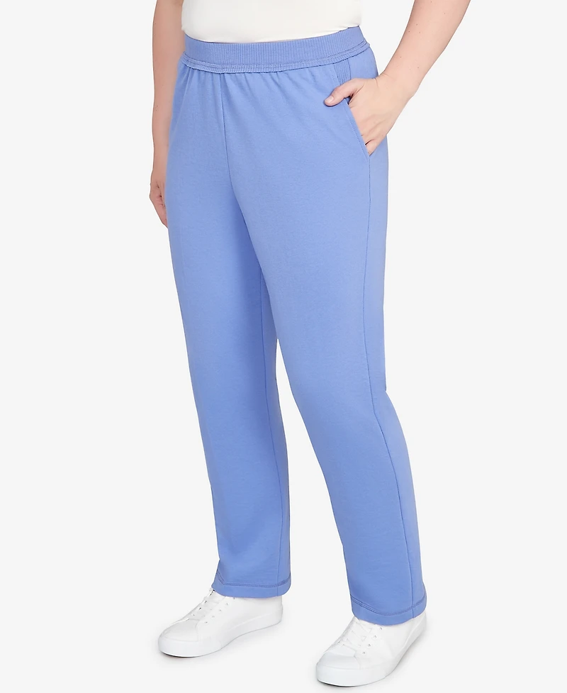 Alfred Dunner Casual Vibe Cozy Medium Length Slant Pocket Pant