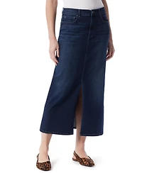 Gloria Vanderbilt Women's Petite Front-Slit Denim Maxi Skirt