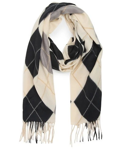 Steve Madden Women's Argyle Print Midweight Scarf