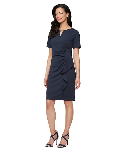 Sl Fashions Women's Cutout Neck Sheath Midi Dress