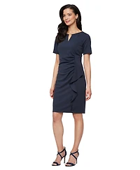 Sl Fashions Women's Cutout Neck Sheath Midi Dress