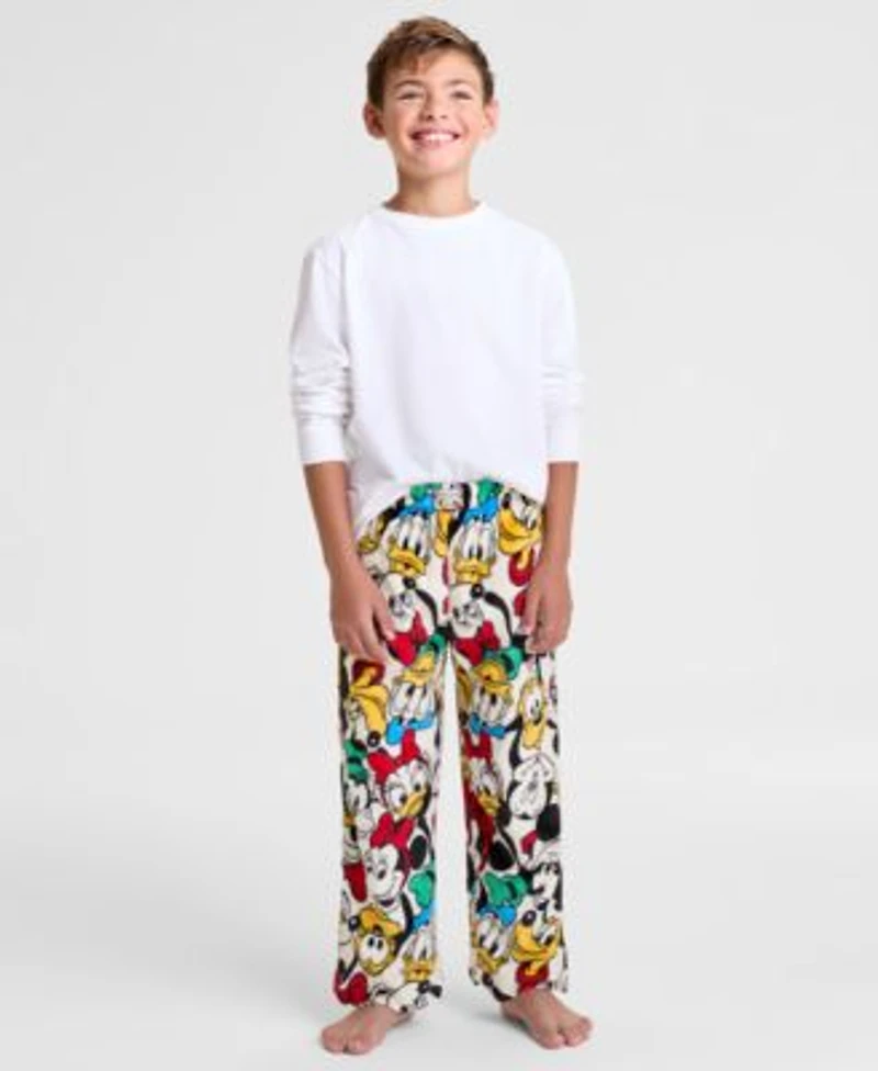 Disney Macys Adult Mickey Friends Plush Pajama Pants Kids Mickey Friends Plush Pajama Pants Macys Exclusive