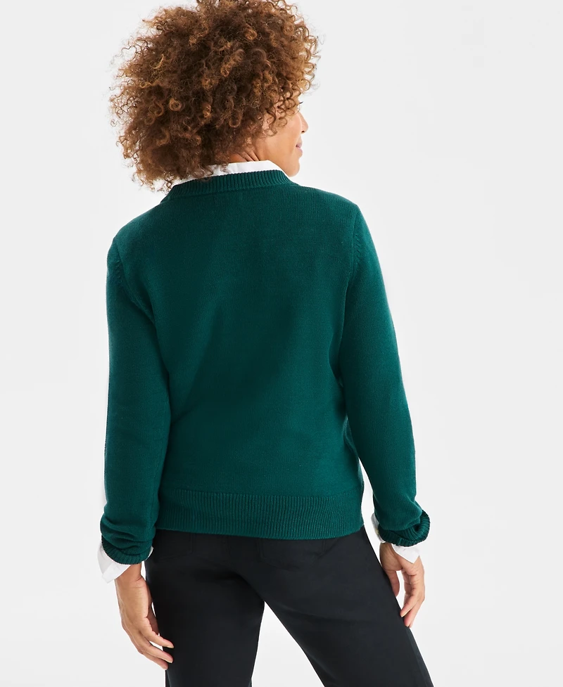 Style & Co Women's Whimsy Embroidered Sweater, Macy's Exclusive