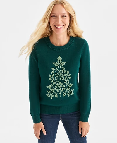 Style & Co Women's Whimsy Crewneck Pullover Sweater, Macy's Exclusive