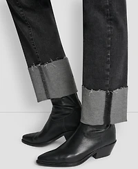 Dkny Jeans Women's High-Rise Classic Cuffed Straight-Leg
