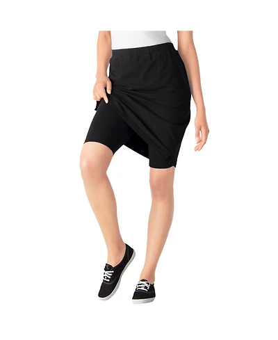 Woman Within Plus Stretch Cotton Skort