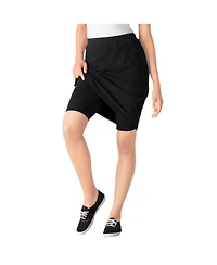 Woman Within Plus Stretch Cotton Skort