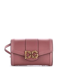 Pre-Owned Dolce & Gabbana Dg Amore Wallet on Strap Leather