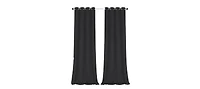 GoodGram 2 Pack: Hotel Thermal Grommet 100% Blackout Curtains