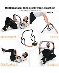 Ab Fitness Crunch Abdominal Exercise Workout Machine for Glider Roller & Pushup