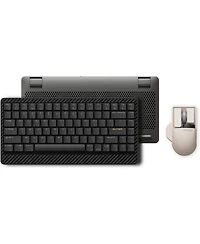 Lofree Edge Low Profile Mechanical Keyboard with Mouse, 75% Rechargeable Bluetooth and Wired Connection for Windows
