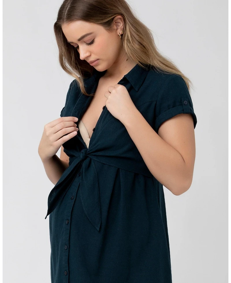 Ripe Maternity Maternity Ripe Colette Tie Up Nursing Dress