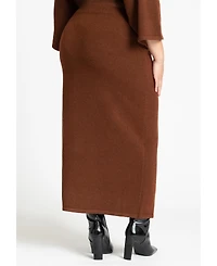 Eloquii Women's Sweater Maxi Skirt