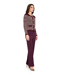 Tahari Asl Women's Long Sleeve Button Sweater