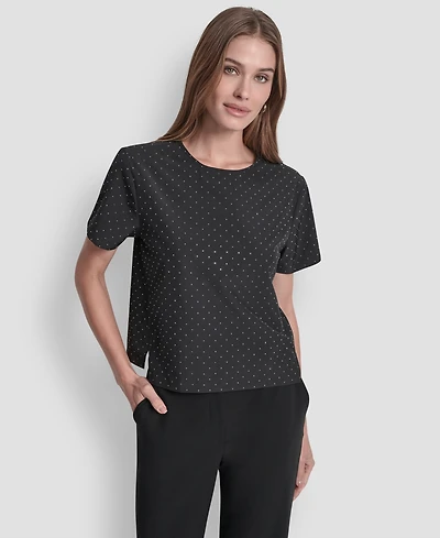Dkny Women's Crewneck Short Sleeves Top