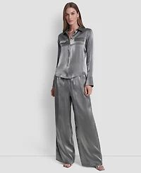 Dkny Women's Pocket Detail Long Sleeve Top