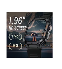 Ruxing Smart Vasip Smart Watches(Answer/Dial Calls) For Men With 1.96" Hd Screen Remote Camera Control Music Playback Control Outdoor Sports Fitn