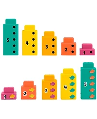 Fisher Price Adding Alligator Educational Toy Stacking Blocks, 10 pieces