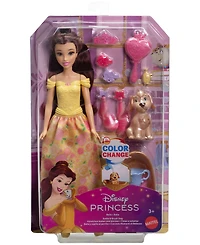 Disney Princess Bathe and Brush Belle Fashion Doll and Dog Figure