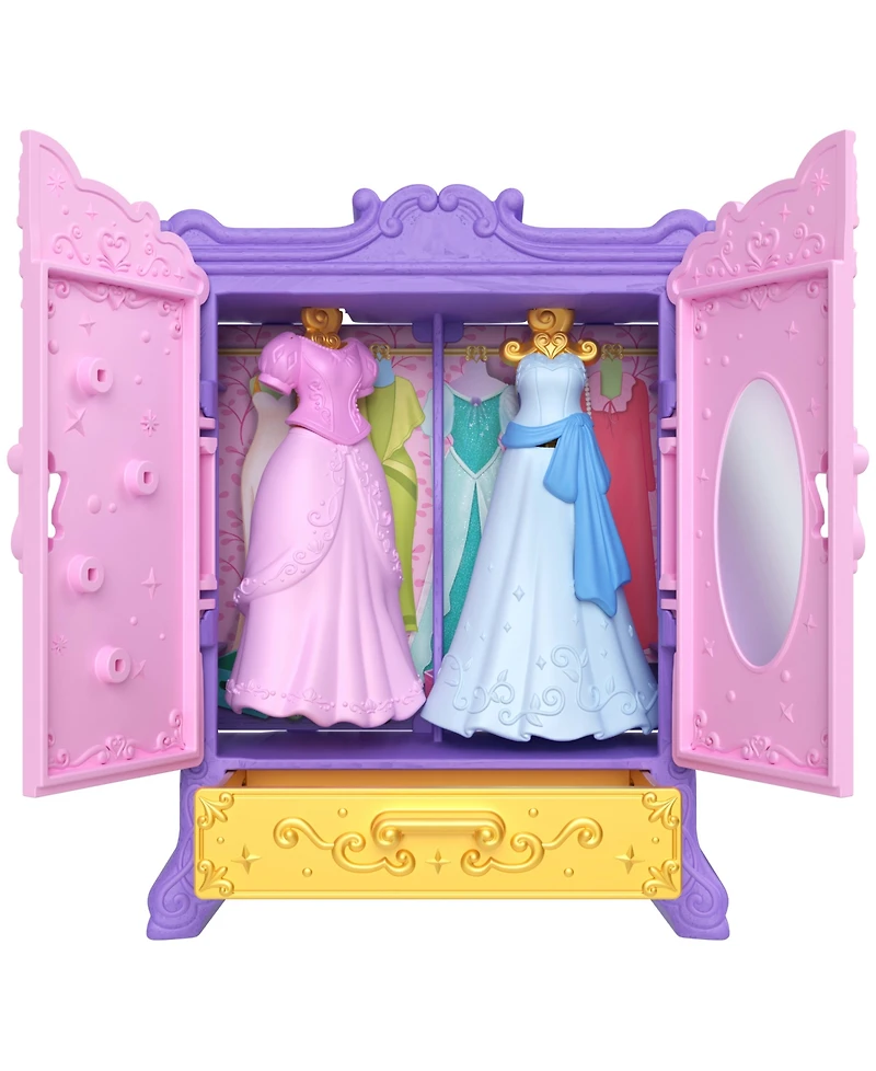Disney Princess Royal Wardrobe Set with Ariel and Tiana Dolls