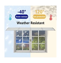 Door Canopy Gray and Transparent 137.8"x29.5" Polycarbonate
