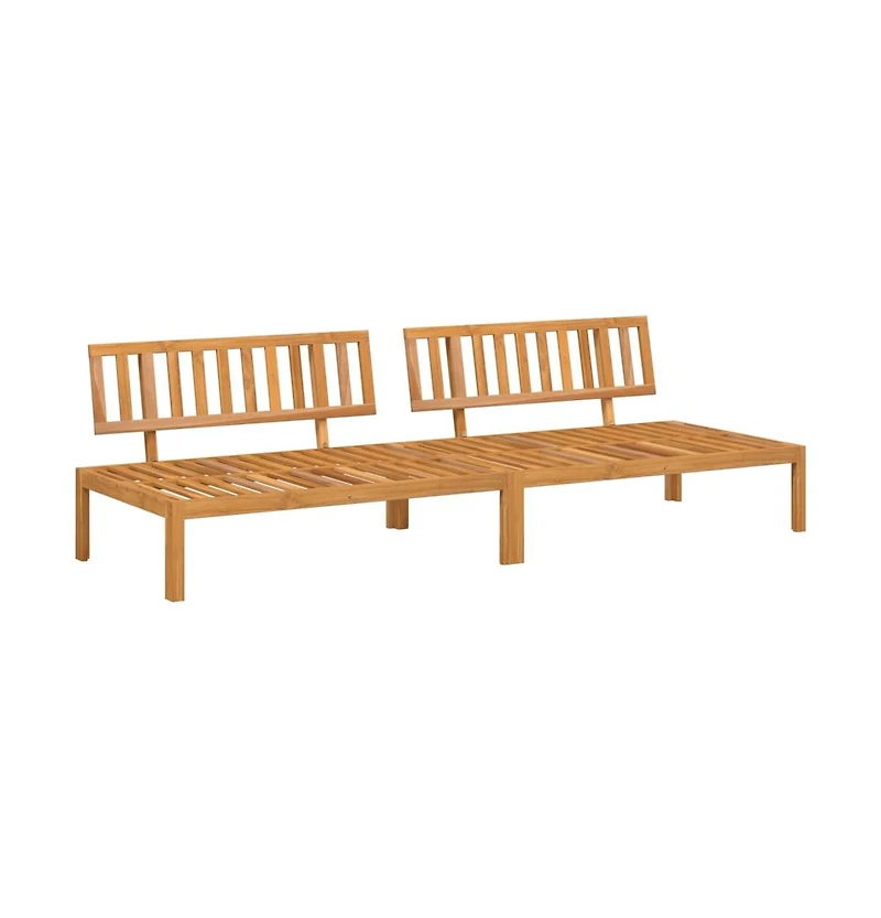 vidaXL Patio Pallet Middle Sofas 2 pcs Solid Wood Acacia