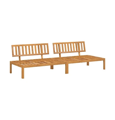 vidaXL Patio Pallet Middle Sofas 2 pcs Solid Wood Acacia