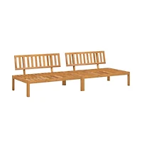vidaXL Patio Pallet Middle Sofas 2 pcs Solid Wood Acacia