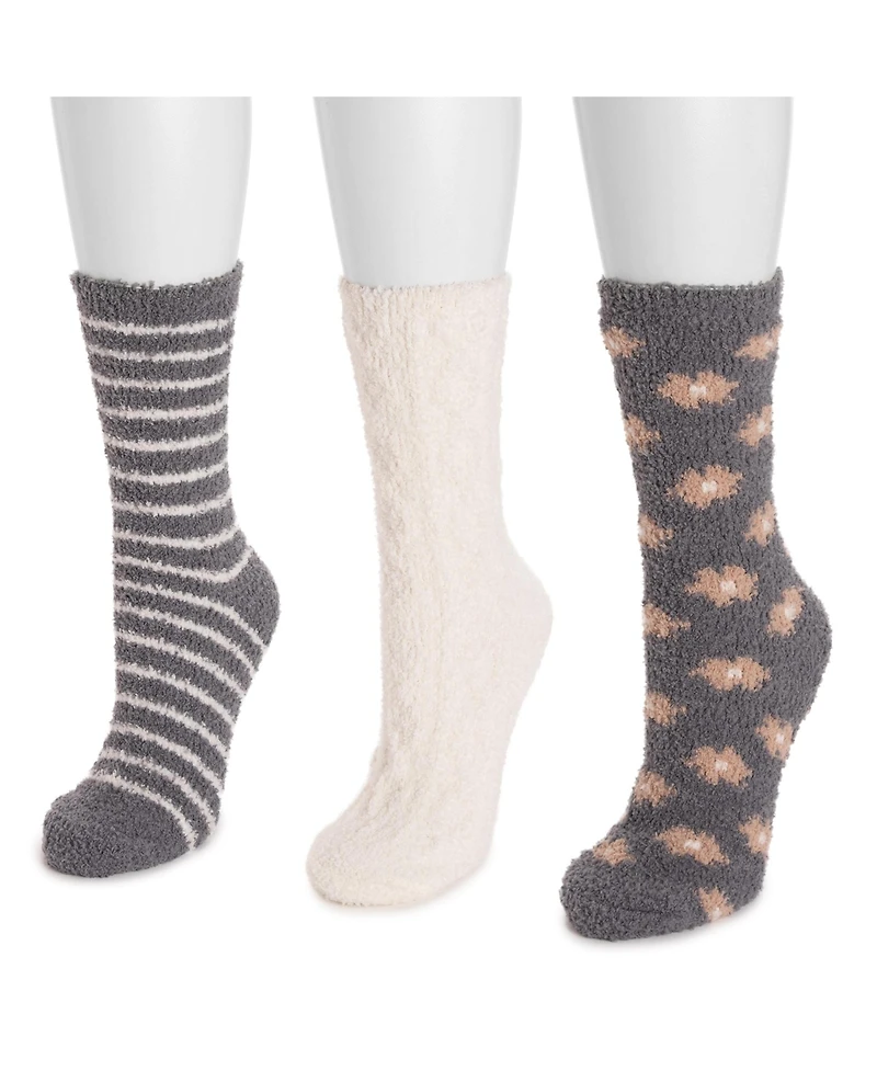 Muk Luks Women's Cozy Crew Sock 3 Pack