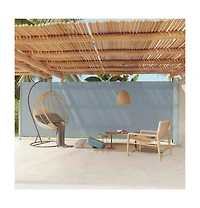 vidaXL Patio Retractable Side Awning 78.7"x236.2" Gray