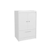 Tuhome Bathroom Vanity with Two Doors, Madison White Mdf