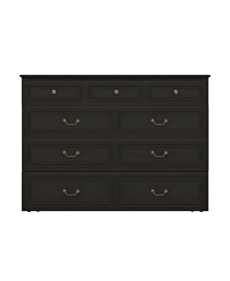 Livelylodge Murphy Bed Cabinet, Queen Cabinet Bed with Storage Drawers for Guest Room, Space Saving Murphy Bed Chest(No Mattress