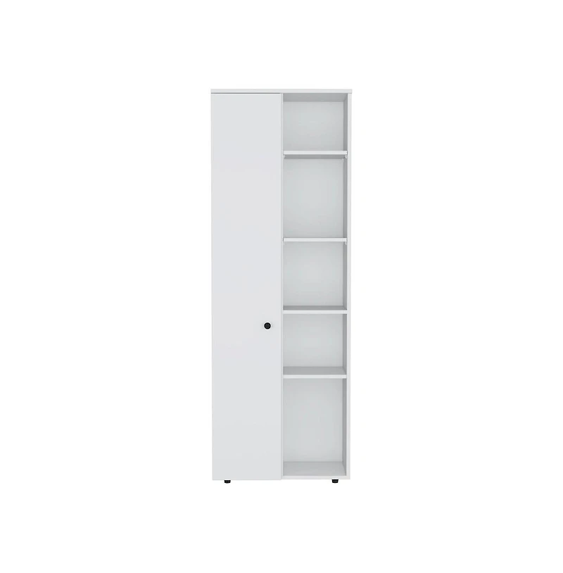 Tuhome Hoyt Multistorage Kitchen Pantry White Mdf