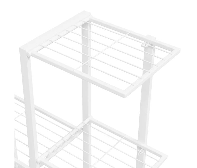 Plant Stand White Metal Medium Durable Flower Stand