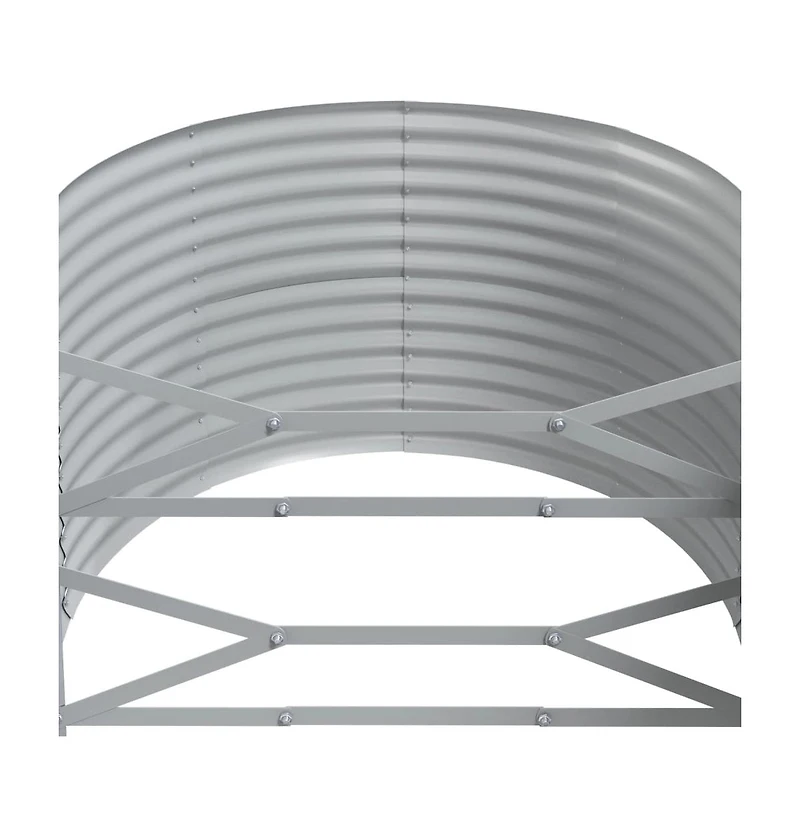 VidaXLGarden Raised Bed Grey Powder-coated steel Large