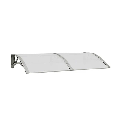 Door Canopy Gray Polycarbonate 59.1x29.5 in Durable Door Canopy