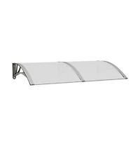 Door Canopy Gray Polycarbonate 59.1x29.5 in Durable Door Canopy