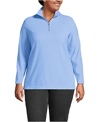 Lands' End Plus Anyweather Fleece Quarter Zip Pullover
