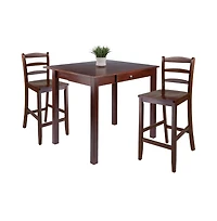 Winsome Wood Perrone 3pc High Table with Ladder Back Chair