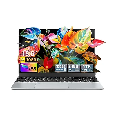Kuu 15.6 Inch Laptop, Gaming Laptop, Laptops 24GB 1TB Ssd, Lap top Computer N5095, Traditional Laptops Computers 180 Angle Opening, Lap top Fingerprin