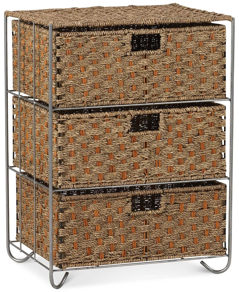 Household Essentials Seagrass 3-Drawer Chest