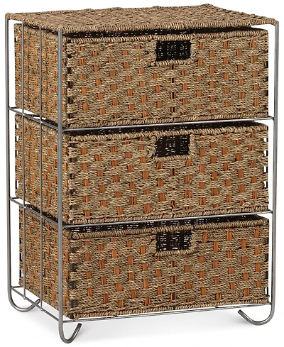 Household Essentials Seagrass 3-Drawer Chest