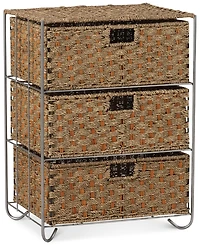 Household Essentials Seagrass 3-Drawer Chest