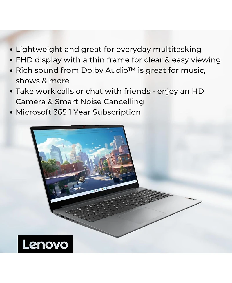 Kuu IdeaPad 1 Student Laptop, 15.6" Fhd Display, Intel Dual Core Processor, 12GB Ram, 512GB Ssd + 128GB eMMC, 1 Year Office 365, Wi-Fi 6, Webcam,