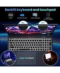 17.6 inch Student-Laptop Computer, 2025 16GB Ram 384GB Ssd Expandable 512GB Windows 11 Laptop, Quad-Cores Processor, 1080P Fhd Display, 1 Year Office