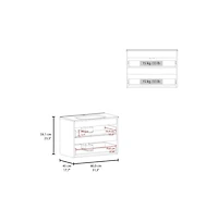 Tuhome Bathroom Cabinet Opalo White Mdf