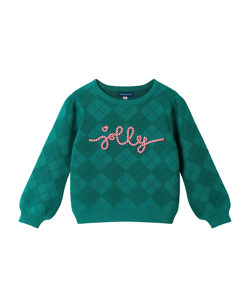 Andy & Evan Toddler/Child Girls Jolly Sweater Legging Set