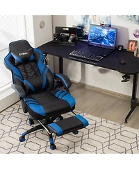 Gymax Office Computer Desk Chair Gaming Adjustable Swivel w/Footrest